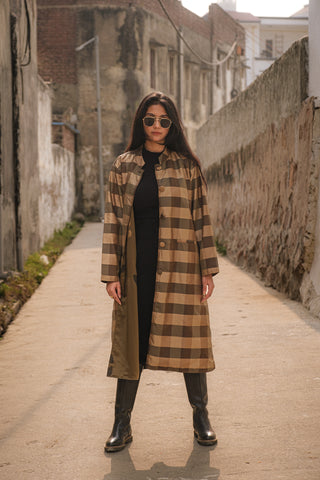 WINDOW PANE SILK JACKET